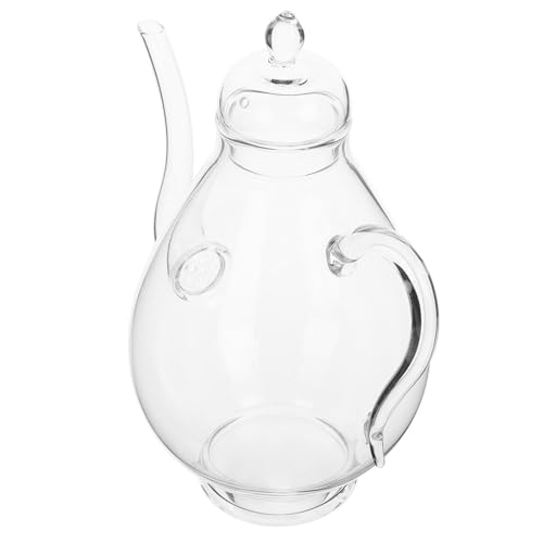 OSOLADY Heat-resistant Glass Teapot with Infuser and Lid, 600ml Stovetop