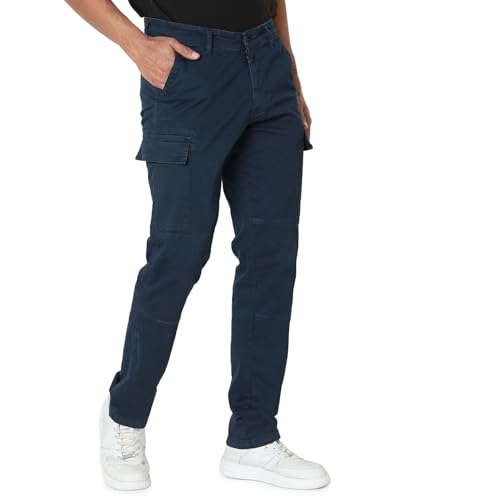 Image of Spykar Men's Regular Cargo Pants