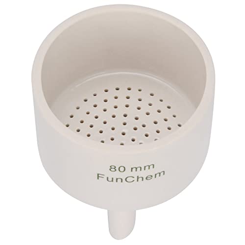 Funchem YQ-PORCELAINFUNNEL-80MM Porcelain Buchner Funnel, 80 Mm Porcelain Buchner Filter Funnel O.D. 8 Cm I.D. 7.4 Cm Lab Funnels cover