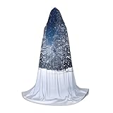 kostüm schneekönigin Stilvolles und bequemes Design: Der Umhang mit Winterschneefällen im Park verfügt über eine übergroße Kapuze und eine stilvolle Krawatte, die einen bequemen und eleganten Look bietet, ohne dass Reißverschlüsse oder Knöpfe erforderlich sind.