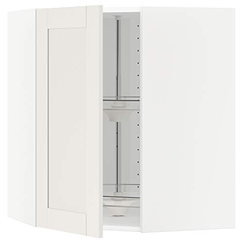 METOD armario esquinero de pared con carrusel 67,5x67,5x80 cm blanco/Sävedal blanco