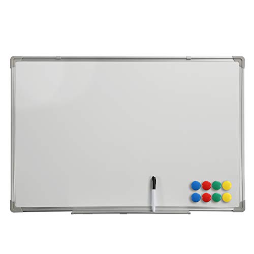 Preisvergleich Produktbild Whiteboard Magnettafel Memoboard Pinnwand 90x60cm Aluminiumrahmen magnetisch büroMi®