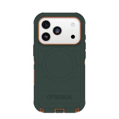 Image of OtterBox iPhone 17 Pro Defender Pro Series Case - Green Intrigue - Tough, Rugged & Durable iPhone Case, Snaps on MagSafe