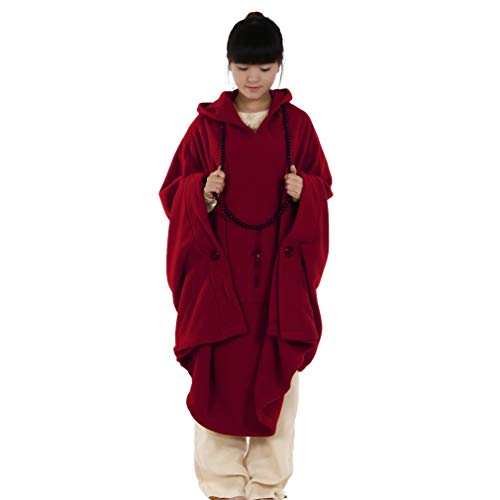 Image of ZanYing Meditation Buddhist Hooded Cloak Outfit Oversize Coat