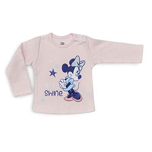 T-shirt fille Minnie Mouse en coton chaud isolant contre le froid pour l'hiver