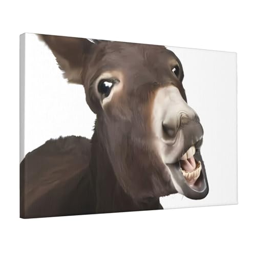 Impression âne sur toile pour déco murale de bureau moderne