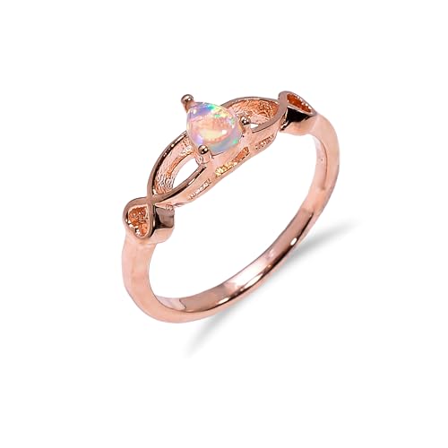 Bague opale naturelle cadeau idéal pierre natale octobre pour femme