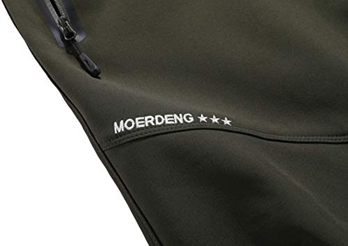 Moerdeng Men's Soft Shell Waterproof Winter Snow Ski Snowboarding Pants Fleece Cargo Hiking Pants #TOP4
