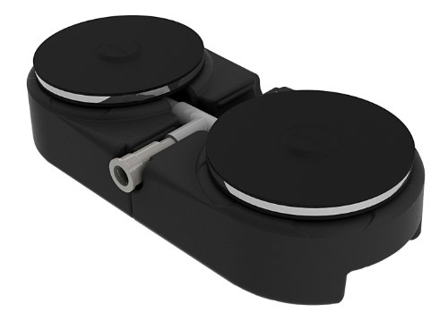 Outdoor Water Solutions ARS0194 Dual Disc 9-Inch Rubber Membrane Diffuser with Base , Black