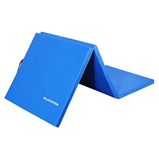 BalanceFrom 1.5" Thick Three Fold Folding Exercise Mat with Carrying Handles for MMA, Gymnastics and Home Gym