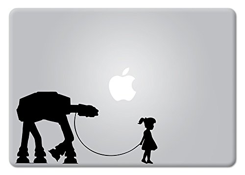 A Girl and Her AT-AT Walker Star Wars Apple Macbook Laptop Decal Vinyl Sticker Apple Mac Air Pro Retina