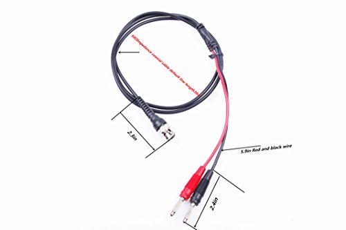 Image of Coaxial Cable BNC Male to Dual Banana Plug Test Lead for Oscilloscope 1.2M /47.2in