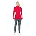 Natural Uniforms Women's Long Sleeve Mock Turtle-Neck T-Shirt Under Scrub (Red, X-Small)