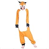 Kigurumi Onesies für Erwachsene Cartoon Pyjama Fleece Animal Pyjamas Nachtwäsche Cosplay Kostüm Weihnachten Pyjama L Fuchs Strampler