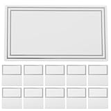 Healeved 50 Stück Faltbare Tischkarten Silberprägung Namensschilder aus Strapazierfähigem Papier Platzsparend für Hochzeiten und Partys Einfache Beschriftung Elegante Tischdekoration