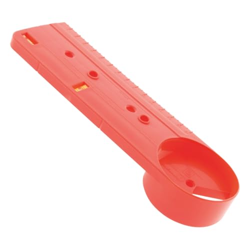 Zenitech - Plantilla de Montaje para Caja de Empotrar Doble y Triple - Roja - Distancia Entre Ejes 71 mm y 57 mm - con Niveles Integrados - Regla de Medición Precisa - para Instalación Eléctrica