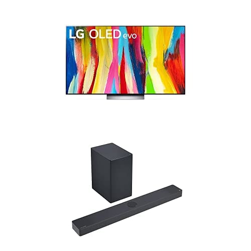 LG C2 Series 65-Inch Class OLED evo Smart TV OLED65C2PUA, 2022 - AI-Powered 4K TV, Alexa Built-in Sound Bar C 3.1.3ch Perfect Matching for OLED C TV with IMAX Enhanced and Dolby Atmos