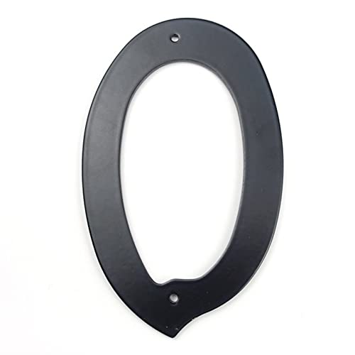 Numéro de porte 10 cm antirouille en zinc noir haute visibilité pour extérieur et garage