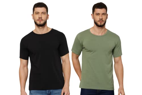 Image of T-Shirt for Men - 100% Cotton Casual T-Shirt | Half Sleeve, Round Neck 4 Way Stretch Fabric | Slim Fit T-Shirt