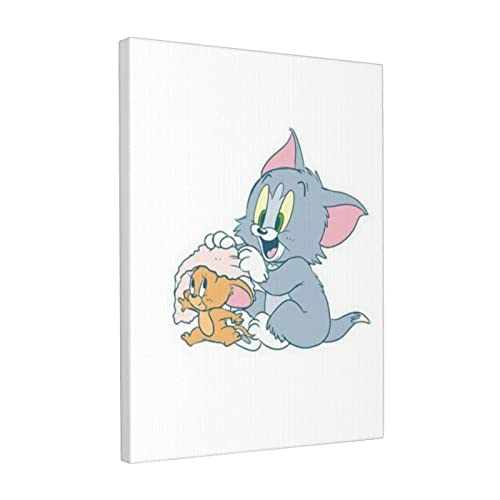 アートパネル トムとジェリー アニメ アートフレーム モダン ポスター フレーム装飾画 キャンバス絵画 アートボード 玄関 木製 部屋飾り 壁の絵 壁掛け ソファの背景絵画 木枠セット グッズ キャラクター 人気 プレゼント 30x40cm