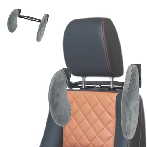Almohada para reposacabezas de automóvil, reposacabezas de automóvil ajustable - Almohada de viaje para el cuello - Almohada para siesta con reposacabezas de coche para viajes de corta y larga distanc