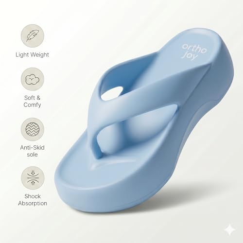 Image of ORTHO JOY Orthopedic Slippers for Women | Soft Cushioned EVA Flip Flops with Arch & Heel Support | Lightweight Anti-Slip Comfort Footwear for Daily Wear, Indoor & Outdoor