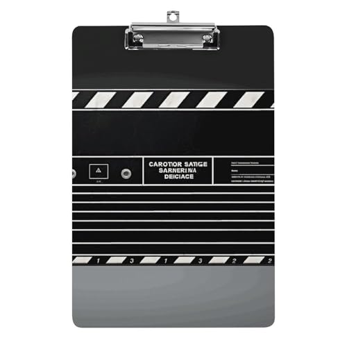 Porte-bloc acrylique A4 noir haut de gamme rigide avec crochet robuste