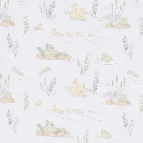 Image of Lambs & Ivy Froggy and Friends 100% Cotton Baby Fitted Crib /Toddler Sheet