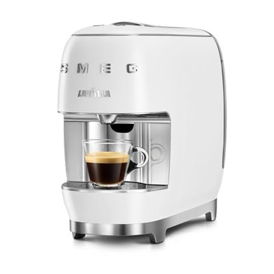Lavazza Smeg 18001434 Pod Coffee Machine, Quick Heating, Removable Drip Tray, 1.4L, 1450W, Ivory White