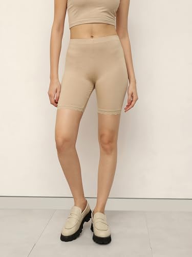 Image of ESPRESSO Women's Viscose Lycra Shorts for Under Dresses (Regular and Plus Size)