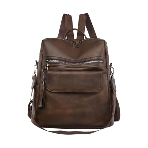 Mochila para mujer urbana portatil poliuretano gran capacidad viajes trabajo hombro