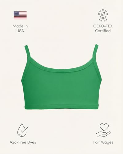 Image of City Threads Girls Bikini Top Only UPF 50+, Bathing Suit Top for Girls, Made in the USA