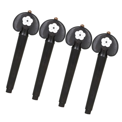 4Pcs Ebony Wood Cello Pegs Machine Head Universals Cello Shaft Handle Cello Replacement Tuning Pegs Cello Accessories