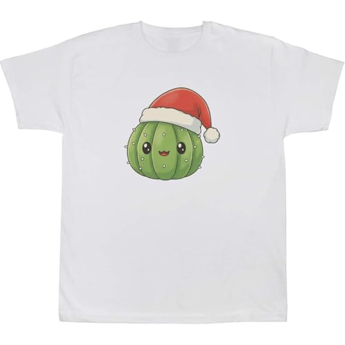 Azeeda 9-11 Years 'Cute Christmas Cactus' Children's/Kid's T-Shirt (White) (TS00538821)