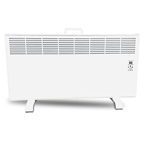 Elektrische Smart Heizung Konvektor 2000W | Heizgerät, Elektroheizung, Flachheizkörper, Heizlüfter, Mobile Elektroheizung Heizkörper. Programmierbar, Bewegungssensor Anti-Frostschutz Cover