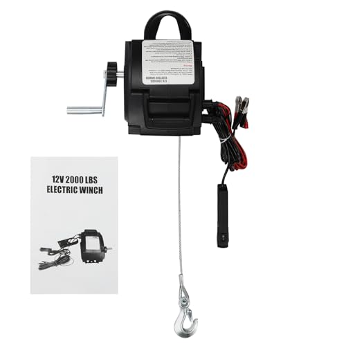 Winche eléctrico para bote 6000 lbs, 12V portátil miniatura 1