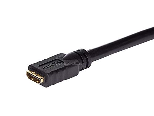 Monoprice Premium High Speed HDMI Cable - CL2, Male to Female Extension, 24AWG, 10 Feet, Black - Commercial Series - Image 3