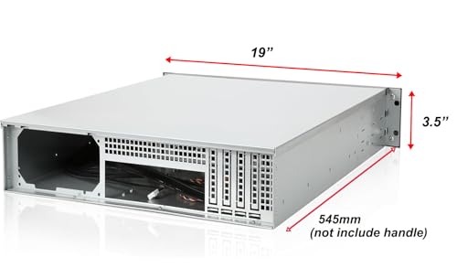 Image of RackChoice 2U Server case 6Gbps hot swap 8 x3.5 Bays M-ATX /Mini-ITX Depth 21.5 inch Support ATX PSU, Include Sliding Rail and Minisas to SATA Cables