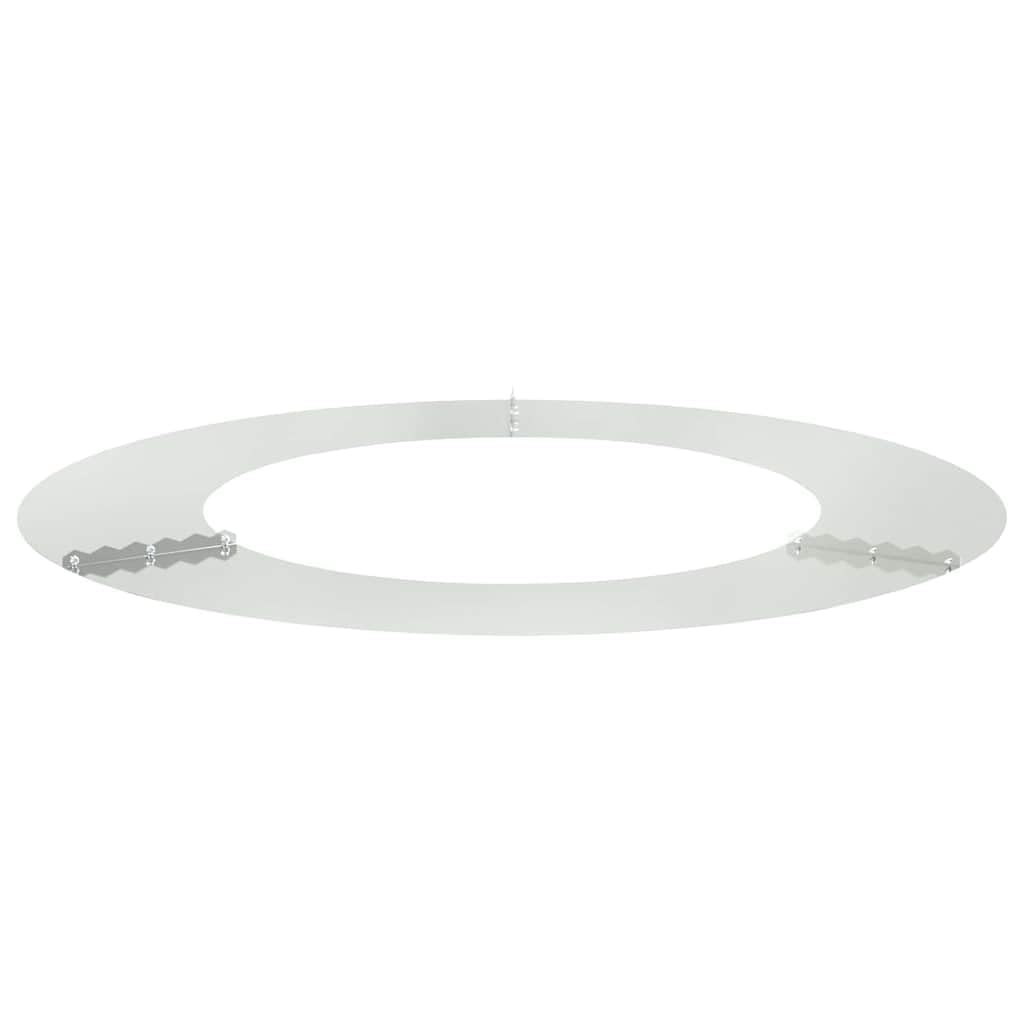 Juego de 5 anillos metálicos para árboles, plata, 50/80 cm de diámetro, para jardinería y protección de raíces