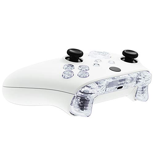 Image of eXtremeRate Replacement Buttons for Xbox Series X & S Controller, Clear Custom Accessories Repair Bumpers Trigers Dpad ABXY Start Back Sync Share Keys Parts for Xbox Core Wireless Controller