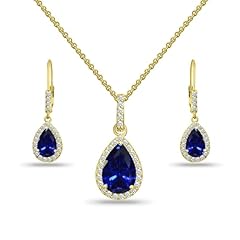 Created Blue Sapphire - Yellow Gold