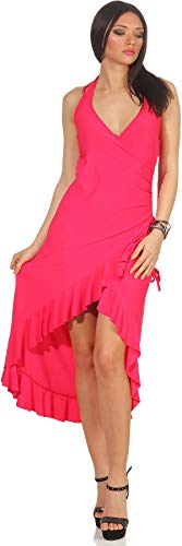 Jela London Robe d'été pour femme - Effet cache-coeur - Taille 34-38, Rose (1), 36/40