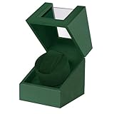 SOUKENGEN ワインディングマシーン（1本巻き) ウォッチワインダー 自動巻き時計ワインディングマシーン 自動巻き上げ機 男女の腕時計は全部使えます (03:グリーン1+0L)