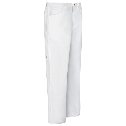 Red Kap Mens Dungaree Painter Pants White 34W x 30L