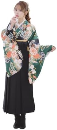 袴3点セット 卒業式 小学生 大学生 はんなりレース ブラック 57ABK  