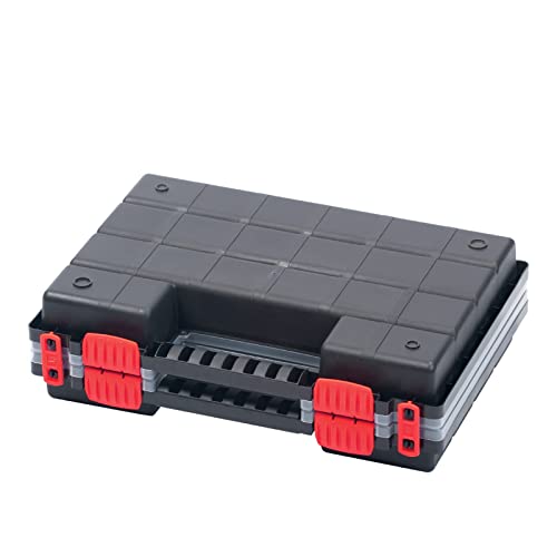 rg-vertrieb Sortimentskasten Werkzeugkiste Organizer Doppelte Sortierbox Duo Kleinteilemagazin Sortierkasten Werkzeugbox (DUO35-344 x 249 x 100 mm)