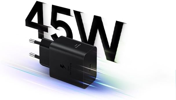 Samsung Cargador USB C, Adaptador de Corriente 45 W Ultra rápido, Adaptador USB…