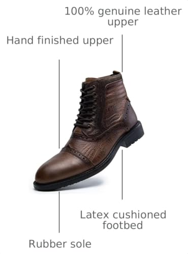 Image of Arkbird Mens Chelsea Boots, Stylish and Comfort Leather Chukka Ankle Boots with Zipper