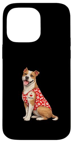 Pitbull Mom I Love Mom �^�g�D�[ �s�b�g�u�� �I�[�i�[�s�b�g�u���Y �}�} �X�}�z�P�[�X iPhone 14 Pro Max �p