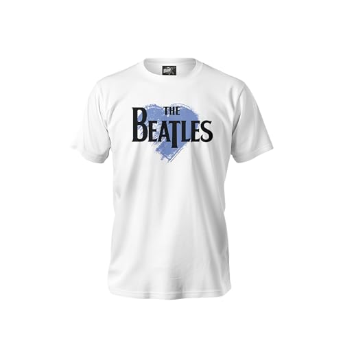 Camiseta para hombre The Beatles – Licencia oficial, blanco, XS